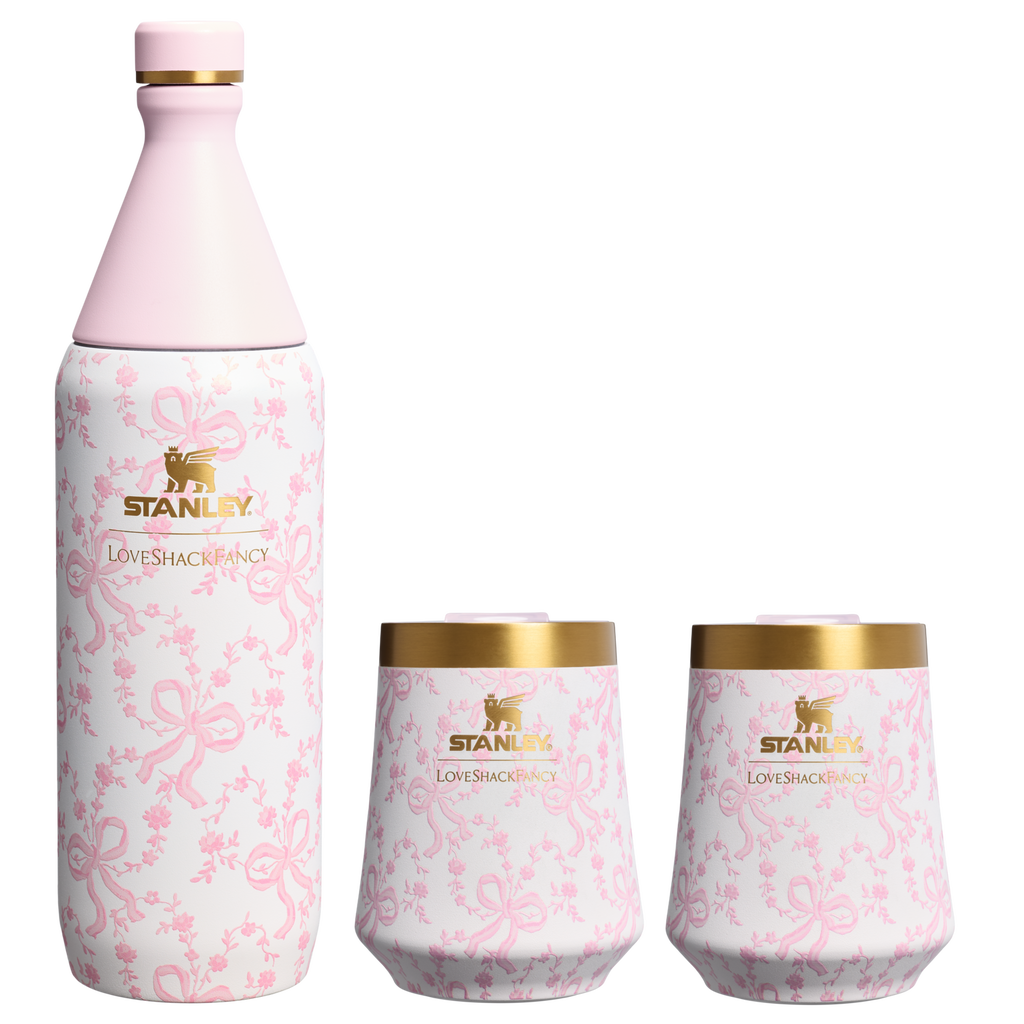 Stanley 1913 x LoveShackFancy Holiday Reserve All Day Wine Set | 34 OZ | 11 OZ T8